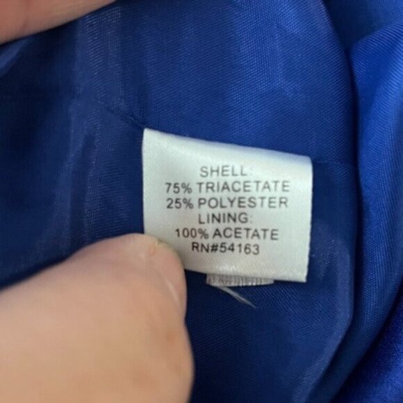 VICKY TIEL BLUE RUNWAY COUTURE DRESS XS - Picture 11 of 12